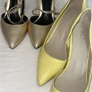 Aldo Women's Gold and Yellow Heels sold separately